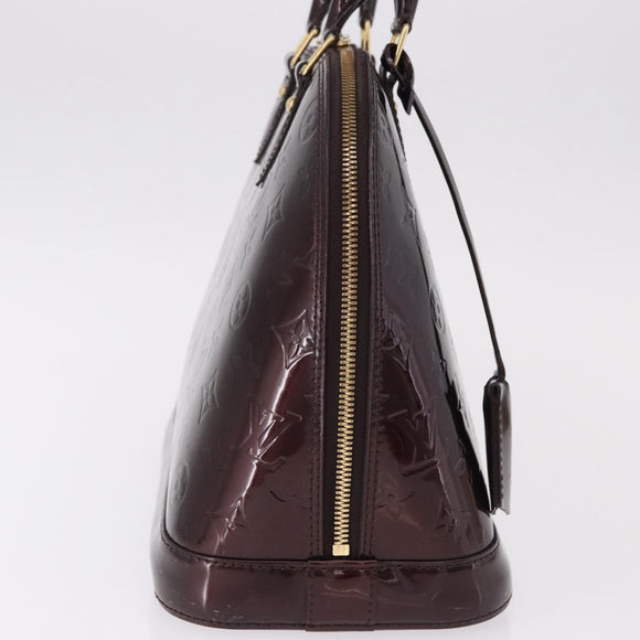 LOUIS VUITTON Monogram Vernis Alma GM Hand Bag Amarante M93595 LV Auth 191281