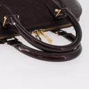 LOUIS VUITTON Monogram Vernis Alma GM Hand Bag Amarante M93595 LV Auth 191281-8