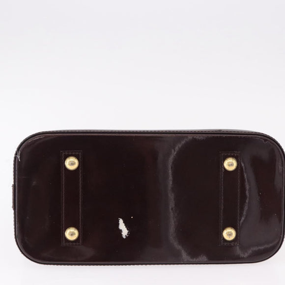 LOUIS VUITTON Monogram Vernis Alma GM Hand Bag Amarante M93595 LV Auth 191281