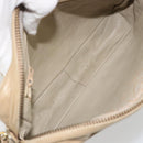 CHANEL Matelasse Chain Shoulder Bag Lamb Skin Beige Gold CC Auth 191285-10