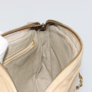 CHANEL Matelasse Chain Shoulder Bag Lamb Skin Beige Gold CC Auth 191285-20