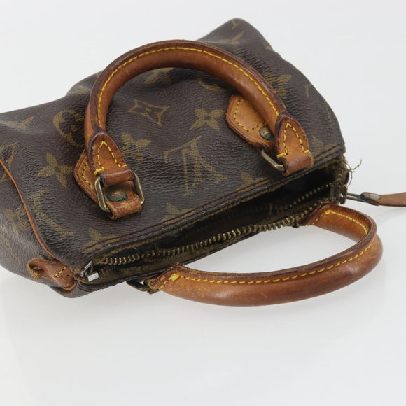 LOUIS VUITTON Monogram Mini Speedy Hand Bag M41534 LV Auth 191286