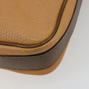 LOEWE Anagram Shoulder Bag Leather Beige Gold Auth 191290-15