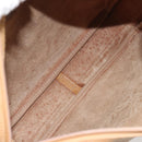 LOEWE Anagram Shoulder Bag Leather Beige Gold Auth 191290-12