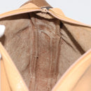 LOEWE Anagram Shoulder Bag Leather Beige Gold Auth 191290-17