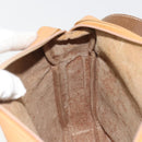 LOEWE Anagram Shoulder Bag Leather Beige Gold Auth 191290-18