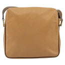 LOEWE Anagram Shoulder Bag Leather Beige Gold Auth 191290-2