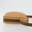 LOEWE Anagram Shoulder Bag Leather Beige Gold Auth 191290-3