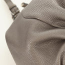 FENDI Celeria Tote Bag Leather Gray Gold Auth 191294V-11