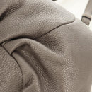 FENDI Celeria Tote Bag Leather Gray Gold Auth 191294V-12