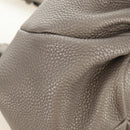 FENDI Celeria Tote Bag Leather Gray Gold Auth 191294V-13