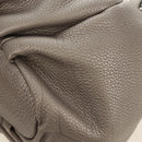 FENDI Celeria Tote Bag Leather Gray Gold Auth 191294V-14