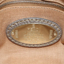 FENDI Celeria Tote Bag Leather Gray Gold Auth 191294V-17