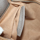 FENDI Celeria Tote Bag Leather Gray Gold Auth 191294V-23