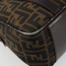 FENDI Zucca Canvas Hand Bag Black Brown Auth 191295-14