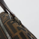 FENDI Zucca Canvas Hand Bag Black Brown Auth 191295-10