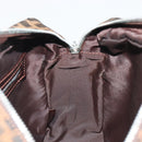 FENDI Zucca Canvas Hand Bag Black Brown Auth 191295-18