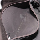 Miu Miu Shoulder Bag Cotton Jersey Brown Silver Auth 191297A-22