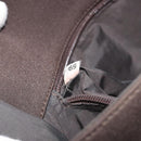 Miu Miu Shoulder Bag Cotton Jersey Brown Silver Auth 191297A-25