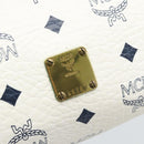 MCM Vicetos Logogram Hand Bag PVC Leather White Gold Auth 191298-12