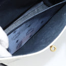 MCM Vicetos Logogram Hand Bag PVC Leather White Gold Auth 191298-27