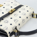 MCM Vicetos Logogram Hand Bag PVC Leather White Gold Auth 191298-6