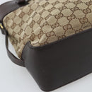 GUCCI GG Canvas Tote Bag Beige Gold 107757 Auth 191299-11