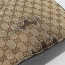 GUCCI GG Canvas Tote Bag Beige Gold 107757 Auth 191299-14
