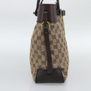 GUCCI GG Canvas Tote Bag Beige Gold 107757 Auth 191299-4