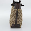 GUCCI GG Canvas Tote Bag Beige Gold 107757 Auth 191299-5