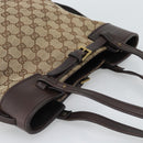GUCCI GG Canvas Tote Bag Beige Gold 107757 Auth 191299-6