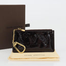 LOUIS VUITTON Monogram Vernis Pochette Cles Purse Amarante M93557 Auth 191300A-12