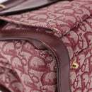 Christian Dior Trotter Canvas Hand Bag Red Gold Auth 191301V-9