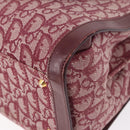 Christian Dior Trotter Canvas Hand Bag Red Gold Auth 191301V-16