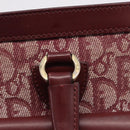 Christian Dior Trotter Canvas Hand Bag Red Gold Auth 191301V-10