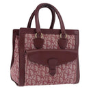 Christian Dior Trotter Canvas Hand Bag Red Gold Auth 191301V-1