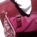 Christian Dior Trotter Canvas Hand Bag Red Gold Auth 191301V-24