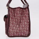 Christian Dior Trotter Canvas Hand Bag Red Gold Auth 191301V-3
