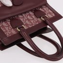 Christian Dior Trotter Canvas Hand Bag Red Gold Auth 191301V-6