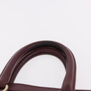Christian Dior Trotter Canvas Hand Bag Red Gold Auth 191301V-8