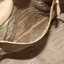 PRADA Gathered Hand Bag Leather 2way Ivory Gold Auth 191302A-25