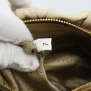 PRADA Gathered Hand Bag Leather 2way Ivory Gold Auth 191302A-26
