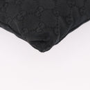 GUCCI GG Canvas Waist Bag Black Silver 28566 Auth 191304-10