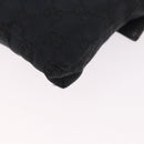 GUCCI GG Canvas Waist Bag Black Silver 28566 Auth 191304-13