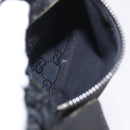 GUCCI GG Canvas Waist Bag Black Silver 28566 Auth 191304-18