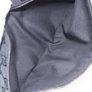 GUCCI GG Canvas Waist Bag Black Silver 28566 Auth 191304-22