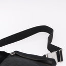 GUCCI GG Canvas Waist Bag Black Silver 28566 Auth 191304-8