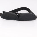 GUCCI GG Canvas Waist Bag Black Silver 28566 Auth 191304-9