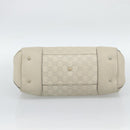 GUCCI GG Canvas Guccissima Mayfair Bag Leather Beige Gold 257063 Auth 191307A-5