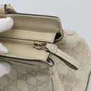 GUCCI GG Canvas Guccissima Mayfair Bag Leather Beige Gold 257063 Auth 191307A-18